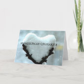 Cartes Pour Fêtes Annuelles Coeur de neige - customisé (Dos)