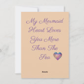 Cartes Pour Fêtes Annuelles Cœur de sirène (Dos)