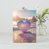 Cartes Pour Fêtes Annuelles Cœur de sirène (Debout devant)