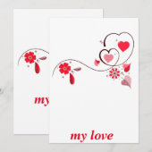 Cartes Pour Fêtes Annuelles coeur de wow moderne, (Devant / Derrière)