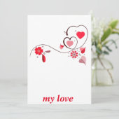 Cartes Pour Fêtes Annuelles coeur de wow moderne, (Debout devant)