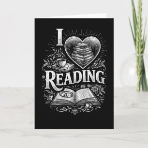 Cartes Pour Fêtes Annuelles Cœur d'un amoureux des livres
