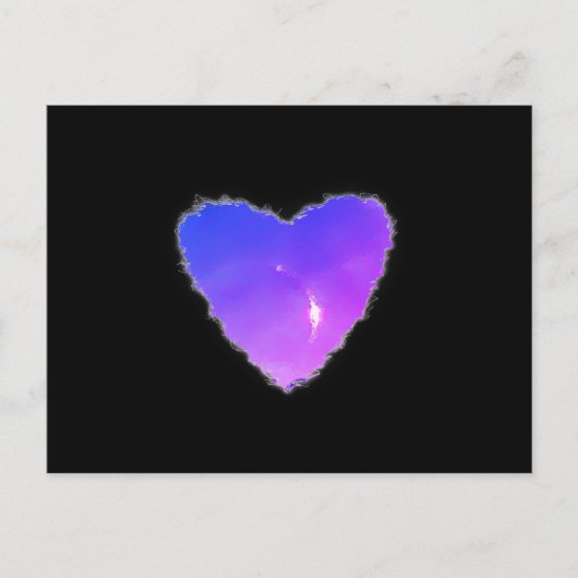 Cartes Pour Fêtes Annuelles Coeur éclipsé dans les nuages Saint Valentin Amour (Devant)