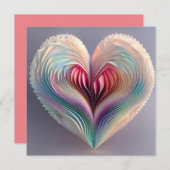 Cartes Pour Fêtes Annuelles Cœur en origami (Devant / Derrière)