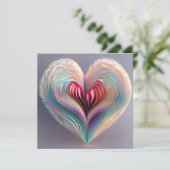 Cartes Pour Fêtes Annuelles Cœur en origami (Debout devant)