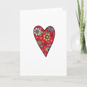Cartes Pour Fêtes Annuelles coeur fait main