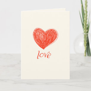 Cartes Pour Fêtes Annuelles Coeur griffé Saint-Valentin