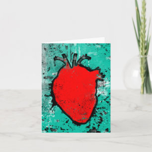 Cartes Pour Fêtes Annuelles coeur grunge