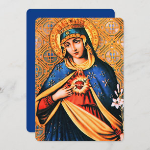 Cartes Pour Fêtes Annuelles Coeur immaculé de Marie avec Magnificat