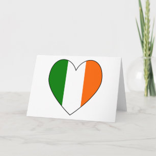 Cartes Pour Fêtes Annuelles Coeur irlandais Valentine de drapeau