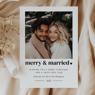 Cartes Pour Fêtes Annuelles Cœur joyeux et marié Photo