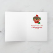 Cartes Pour Fêtes Annuelles Coeur léopard de Noël Zebra Cupcake (Intérieur)