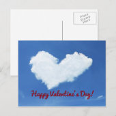 Cartes Pour Fêtes Annuelles Coeur nuageux (Devant / Derrière)