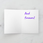 Cartes Pour Fêtes Annuelles Coeur pourpre (Intérieur)