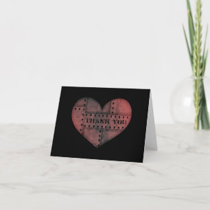 Cartes Pour Fêtes Annuelles Cœur punk industriel grungy merci Saint-Valentin