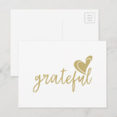 Cartes Pour Fêtes Annuelles coeur reconnaissant (Devant / Derrière)