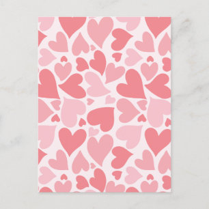 Cartes Pour Fêtes Annuelles Coeur rose minimaliste
