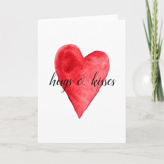 Cartes Pour Fêtes Annuelles Coeur rouge (Devant)