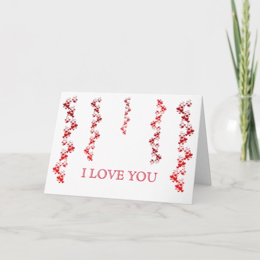 Cartes Pour Fêtes Annuelles Coeur rouge (Devant)