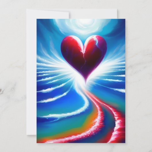 Cartes Pour Fêtes Annuelles Coeur rouge (Devant)