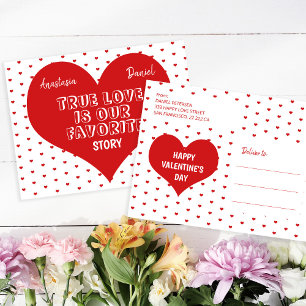 Cartes Pour Fêtes Annuelles Coeur rouge moderne Joyeux Valentines Jour