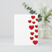 Cartes Pour Fêtes Annuelles coeur rouge valentin (Debout devant)