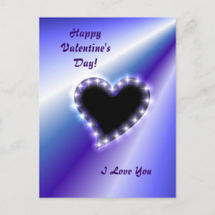 Cartes Pour Fêtes Annuelles Coeur sur arc-en-ciel violet