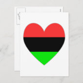 Cartes Pour Fêtes Annuelles Coeur Valentine d'Afro-américain (Devant / Derrière)