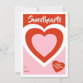 Cartes Pour Fêtes Annuelles Coeur Valentines Coeur Zone de conception pour tra (Devant)