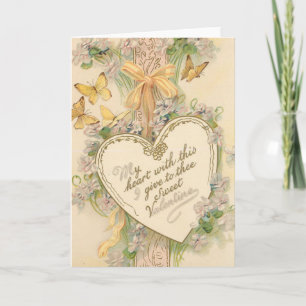 Cartes Pour Fêtes Annuelles Coeur victorien Valentine