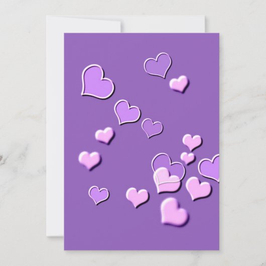 Cartes Pour Fêtes Annuelles cœurs (Devant)