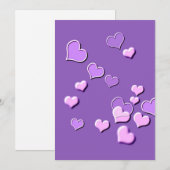 Cartes Pour Fêtes Annuelles cœurs (Devant / Derrière)