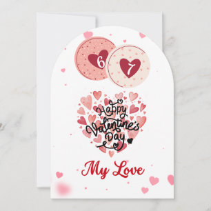 Cartes Pour Fêtes Annuelles Cœurs Aquarelles Romantiques Bonne Saint-Valentin