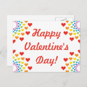 Cartes Pour Fêtes Annuelles Coeurs autour des coeurs - Heureuse Sainte-Valenti (Devant / Derrière)