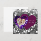 Cartes Pour Fêtes Annuelles Cœurs avec message (Devant / Derrière)