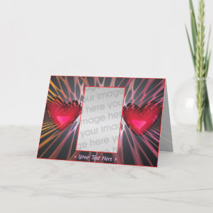 Cartes Pour Fêtes Annuelles Coeurs (cadre photo)