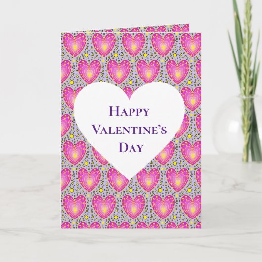 Cartes Pour Fêtes Annuelles Coeurs colorés Design Saint Valentin (Devant)