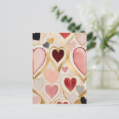 Cartes Pour Fêtes Annuelles Coeurs d'amour (Debout devant)