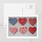 Cartes Pour Fêtes Annuelles Coeurs de biscuits Valentine (Devant / Derrière)