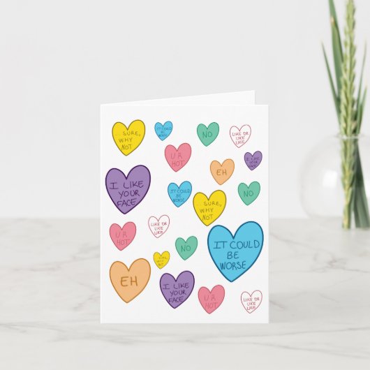 Cartes Pour Fêtes Annuelles Cœurs de bonbon (Devant)