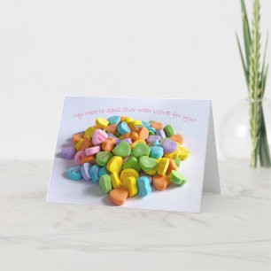 Cartes Pour Fêtes Annuelles Coeurs de bonbons
