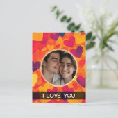 Cartes Pour Fêtes Annuelles Coeurs de bulles (Debout devant)