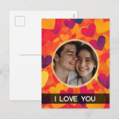 Cartes Pour Fêtes Annuelles Coeurs de bulles (Devant / Derrière)