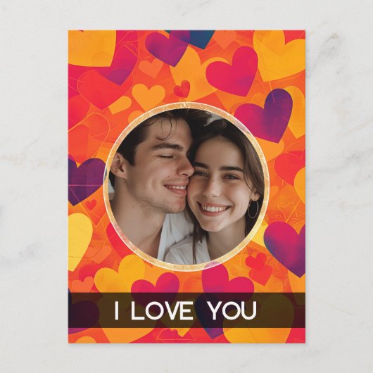 Cartes Pour Fêtes Annuelles Coeurs de bulles (Devant)