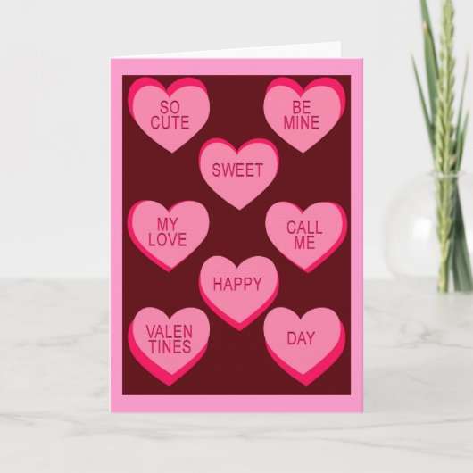 Cartes Pour Fêtes Annuelles COEURS DE CANDY Valentine (Devant)