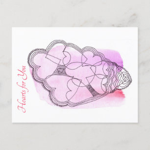 Cartes Pour Fêtes Annuelles Coeurs de cônes de glace