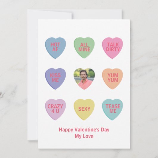 Cartes Pour Fêtes Annuelles Cœurs de Conversation Photo Saint-Valentin pour Am (Devant)