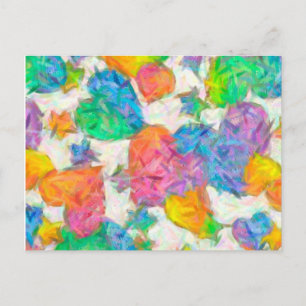 Cartes Pour Fêtes Annuelles Cœurs de la Saint-Valentin pastel impressionniste
