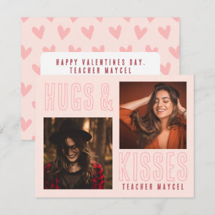 Cartes Pour Fêtes Annuelles Cœurs de la Saint-Valentin pour l'enseignant en ro