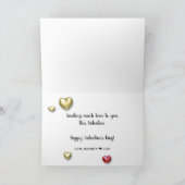 Cartes Pour Fêtes Annuelles Coeurs de la Saint Valentin Rouge moderne (Intérieur)